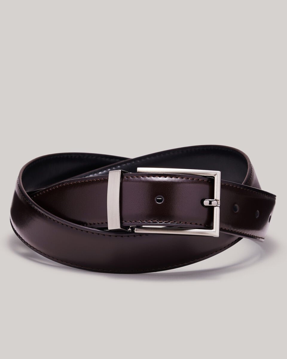 Reversible Black/Brown Leather Belt, Black/Brown, hi-res
